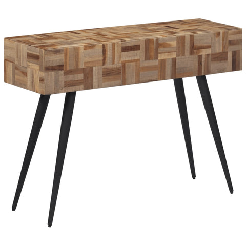 vidaXL Konsolentisch 110x34x80 cm Recyceltes Massivholz Teak