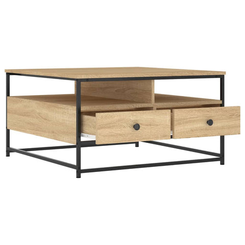 vidaXL Couchtisch Sonoma-Eiche 80x80x45 cm Holzwerkstoff