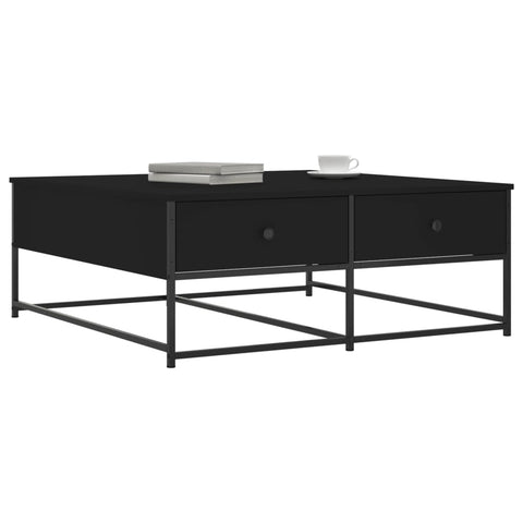 vidaXL Couchtisch Schwarz 100x99x40 cm Holzwerkstoff