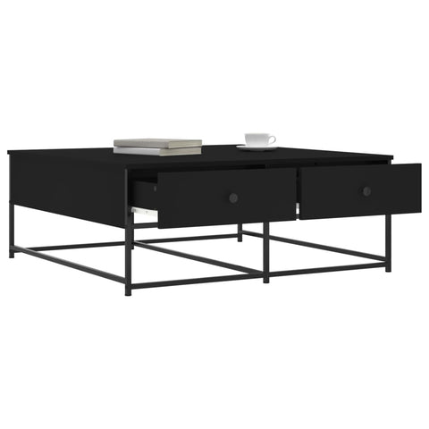 vidaXL Couchtisch Schwarz 100x99x40 cm Holzwerkstoff