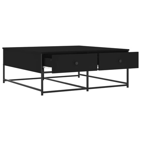 vidaXL Couchtisch Schwarz 100x99x40 cm Holzwerkstoff