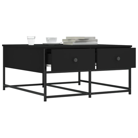 vidaXL Couchtisch Schwarz 80x80x40 cm Holzwerkstoff