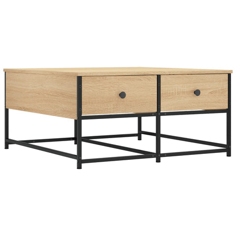 vidaXL Couchtisch Sonoma-Eiche 80x80x40 cm Holzwerkstoff