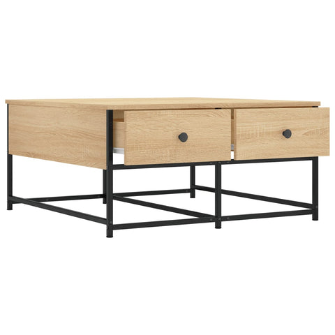 vidaXL Couchtisch Sonoma-Eiche 80x80x40 cm Holzwerkstoff