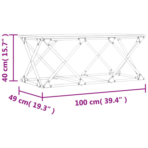 vidaXL Couchtisch Schwarz 100x49x40 cm Holzwerkstoff