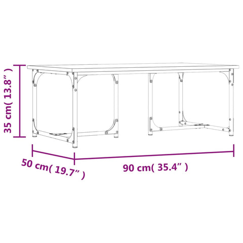 vidaXL Couchtisch Schwarz 90x50x35 cm Holzwerkstoff