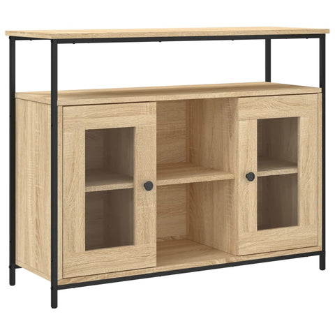 vidaXL Sideboard Sonoma-Eiche 100x35x80 cm Holzwerkstoff