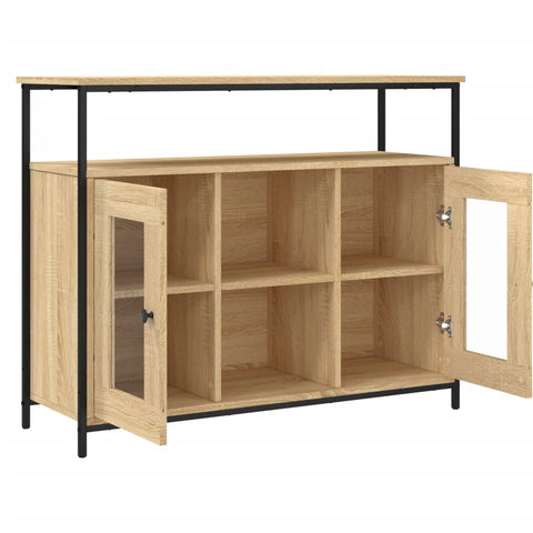 vidaXL Sideboard Sonoma-Eiche 100x35x80 cm Holzwerkstoff