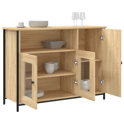 vidaXL Sideboard Sonoma-Eiche 100x35x75 cm Holzwerkstoff