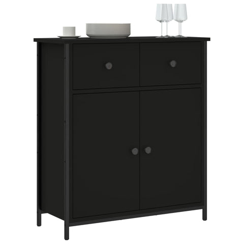 vidaXL Sideboard Schwarz 70x30x80 cm Holzwerkstoff