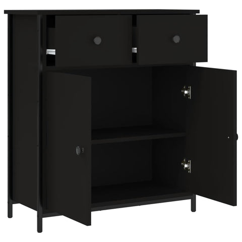 vidaXL Sideboard Schwarz 70x30x80 cm Holzwerkstoff