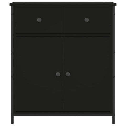 vidaXL Sideboard Schwarz 70x30x80 cm Holzwerkstoff