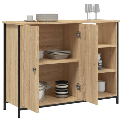 vidaXL Sideboard Sonoma-Eiche 100x33x75 cm Holzwerkstoff