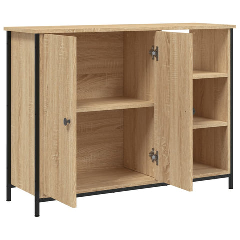 vidaXL Sideboard Sonoma-Eiche 100x33x75 cm Holzwerkstoff