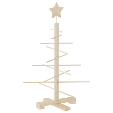 vidaXL Weihnachtsbaum Holz zum Schmücken 75 cm Massivholz Kiefer