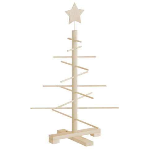 vidaXL Weihnachtsbaum Holz zum Schmücken 75 cm Massivholz Kiefer