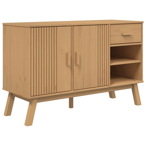 Sideboard OLDEN Braun 114x43x73,5 cm Massivholz Kiefer