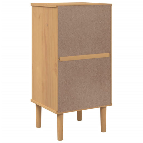 vidaXL Nachttisch SENJA Rattan-Look Braun 40x35x80cm Massivholz Kiefer