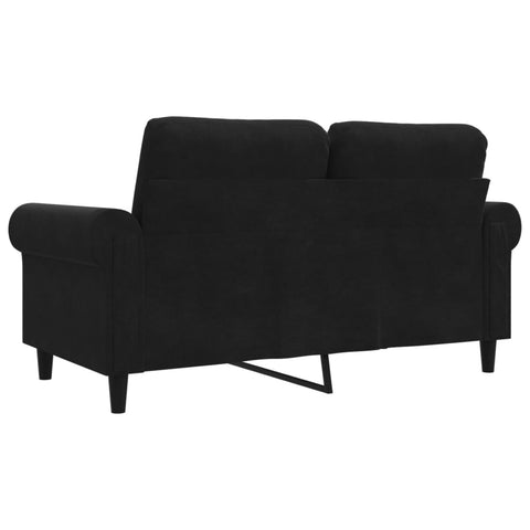 2-Sitzer-Sofa Schwarz 120 cm Samt