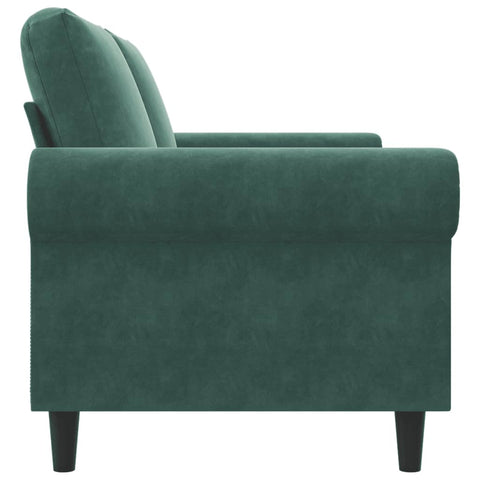 2-Sitzer-Sofa Dunkelgrün 140 cm Samt