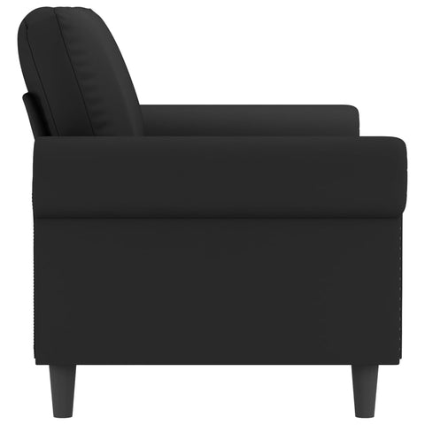 2-Sitzer-Sofa Schwarz 140 cm Samt