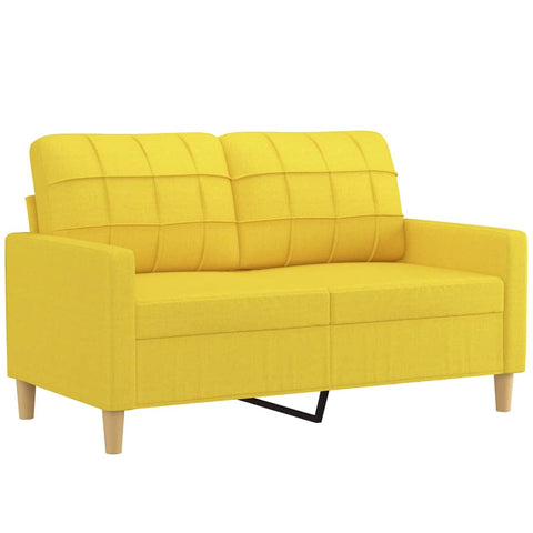 2-Sitzer-Sofa Hellgelb 120 cm Stoff