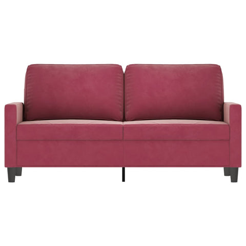 2-Sitzer-Sofa Weinrot 140 cm Samt