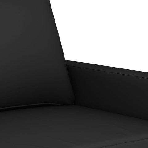 2-Sitzer-Sofa Schwarz 140 cm Samt