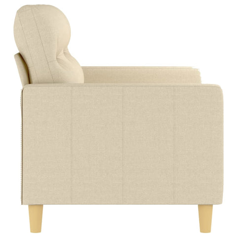 2-Sitzer-Sofa Creme 120 cm Stoff