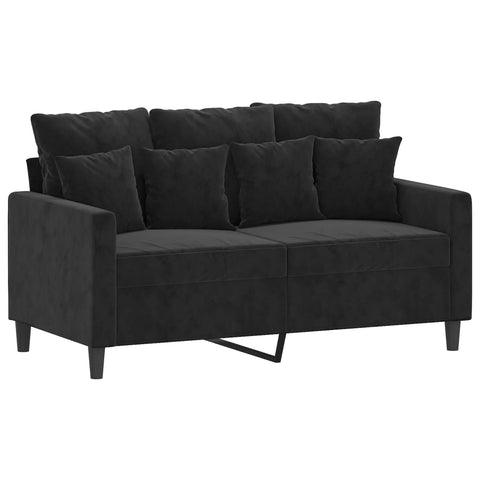 2-Sitzer-Sofa Schwarz 120 cm Samt