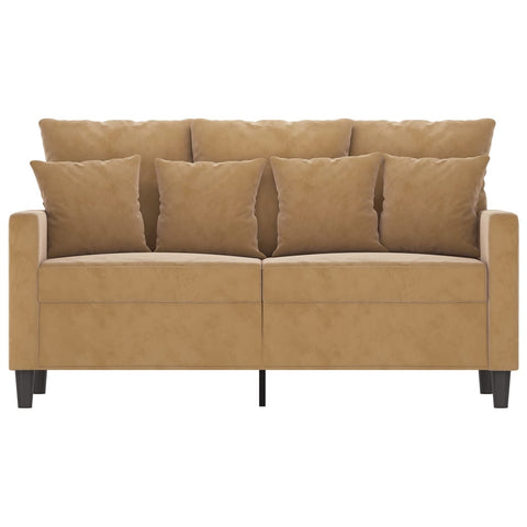 2-Sitzer-Sofa Braun 120 cm Samt