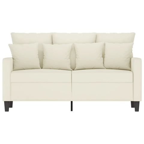 2-Sitzer-Sofa Creme 120 cm Samt