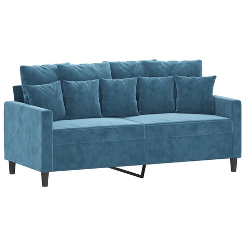 2-Sitzer-Sofa Blau 140 cm Samt