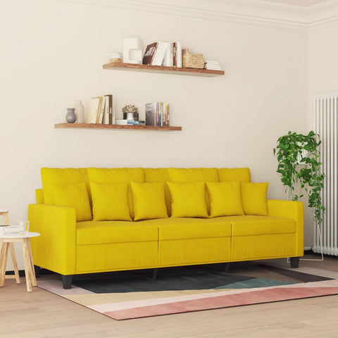 3-Sitzer-Sofa Gelb 180 cm Samt