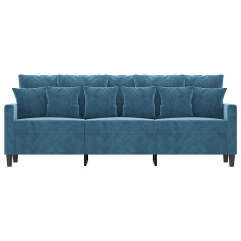 3-Sitzer-Sofa Blau 180 cm Samt