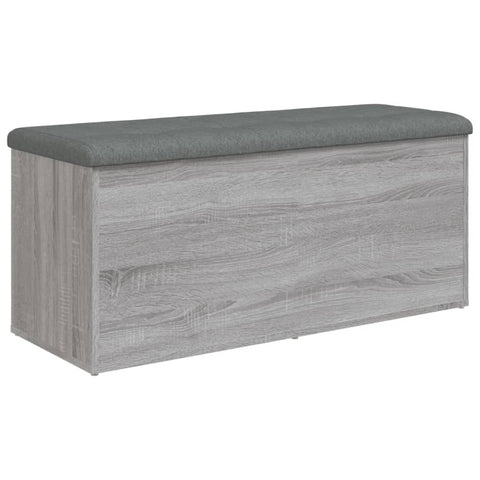 Sitzbank mit Stauraum Grau Sonoma 102x42x45 cm Holzwerkstoff