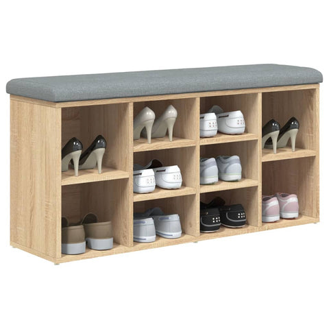 Schuhbank Sonoma-Eiche 102x32x50 cm Holzwerkstoff