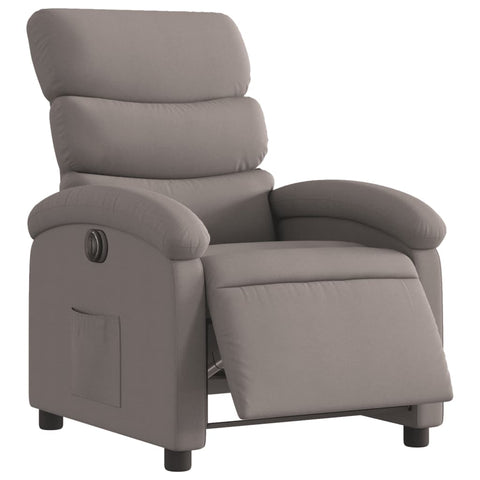 vidaXL Relaxsessel Elektrisch Taupe Stoff