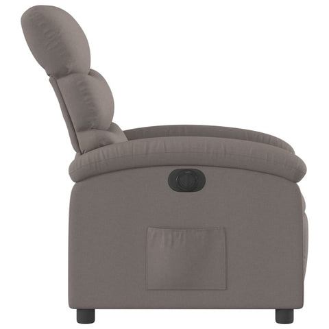 vidaXL Relaxsessel Elektrisch Taupe Stoff