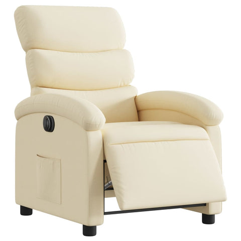 vidaXL Relaxsessel Elektrisch Creme Stoff