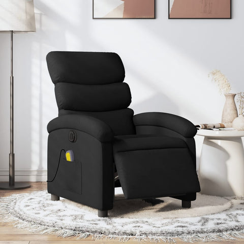 vidaXL Massagesessel Elektrisch Schwarz Stoff