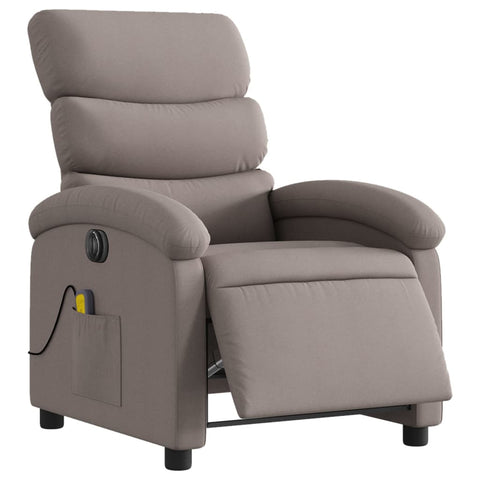 vidaXL Massagesessel Elektrisch Taupe Stoff