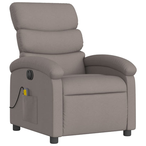 vidaXL Massagesessel Elektrisch Taupe Stoff