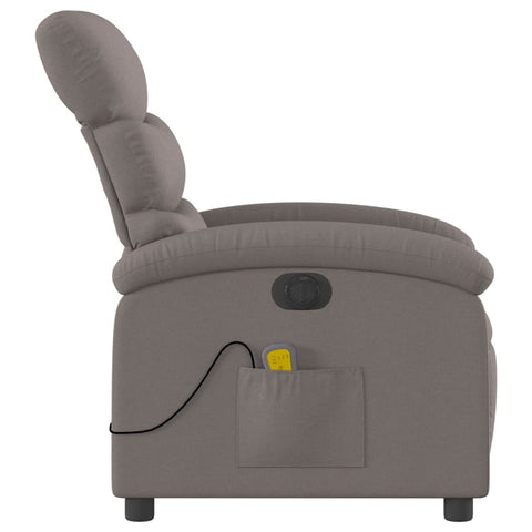 vidaXL Massagesessel Elektrisch Taupe Stoff