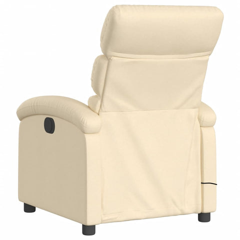 vidaXL Massagesessel Elektrisch Creme Stoff