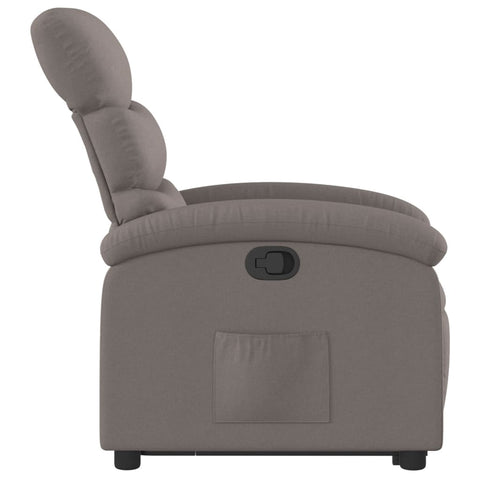 vidaXL Relaxsessel mit Aufstehhilfe Taupe Stoff