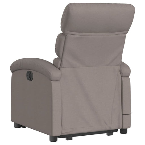 vidaXL Massagesessel mit Aufstehhilfe Taupe Stoff