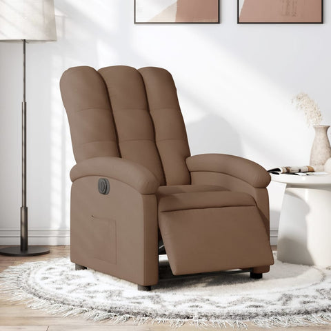 vidaXL Relaxsessel Elektrisch Braun Stoff