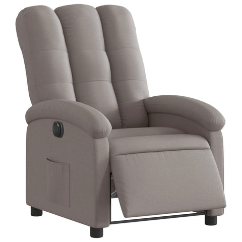 vidaXL Relaxsessel Elektrisch Taupe Stoff