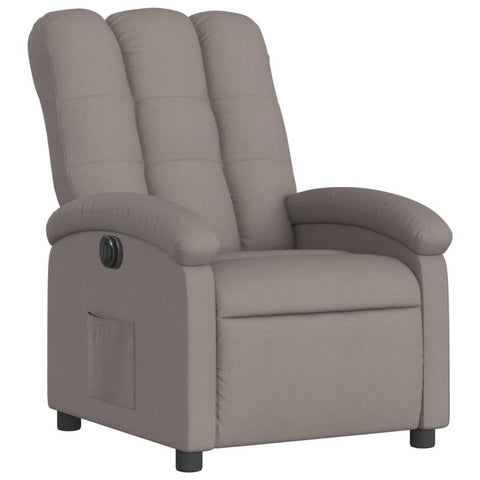 vidaXL Relaxsessel Elektrisch Taupe Stoff